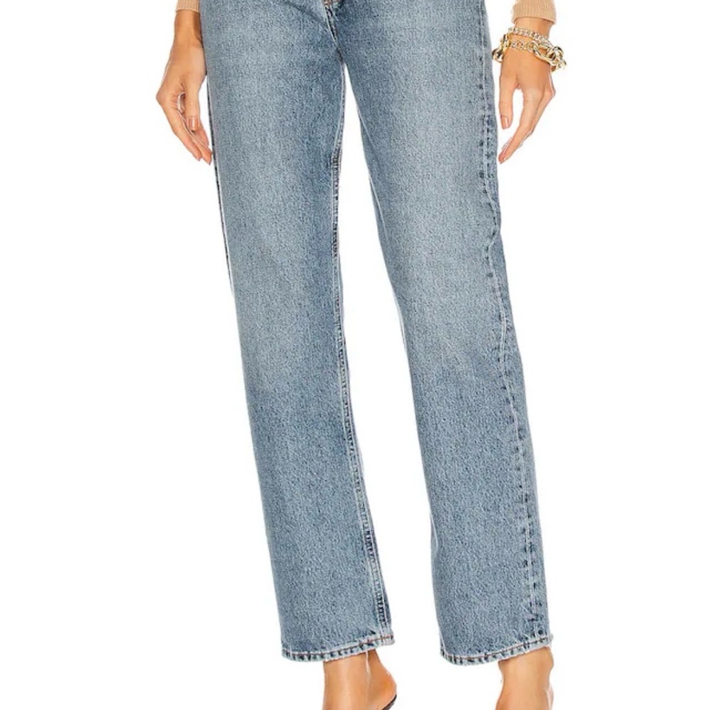 Agolde Light Blue Straight Leg Jeans - 90's Pinch Waist